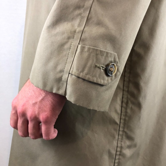 BROOKS BROTHERS Khaki Trench Coat w/ Liner -44R - Picture 3 of 7